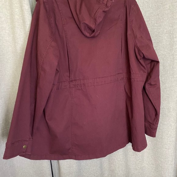 NWOT Market & Spruce Kathleen Cargo Jacket (Red, 3x) - Picture 5 of 7
